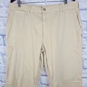 Duluth Trading Co Flex Ballroom Khakis Mens Trim Fit Tan Chino‎ Pants Sz 36X31